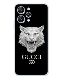 Чохол для Xiaomi Redmi 12 з картинкою «Gucci — срібний лев»