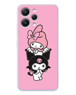 Чехол для Xiaomi Redmi 12 с картинкой «My Melody и Kuromi»