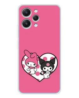 Чехол для Xiaomi Redmi 12 с картинкой «Kuromi и My Melody»