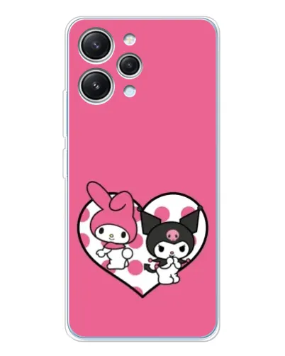 Чехол для Xiaomi Redmi 12 с картинкой «Kuromi и My Melody»