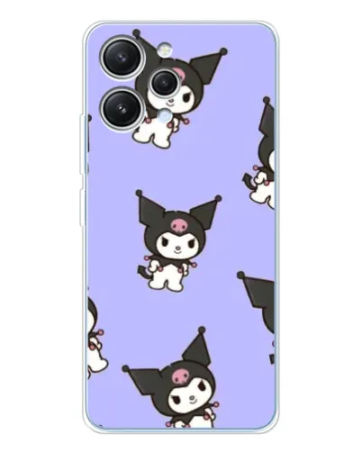 Чехол для Xiaomi Redmi 12 с картинкой «Паттерн с Kuromi»
