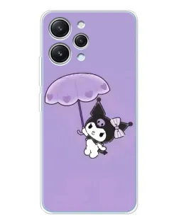Чехол для Xiaomi Redmi 12 с картинкой «Kuromi с зонтиком»