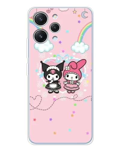 Чехол для Xiaomi Redmi 12 с картинкой «My Melody и Kuromi»