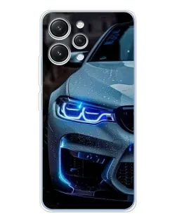 Чехол для Xiaomi Redmi 12 с картинкой «Взгляд BMW с синими фарами» Чехол для Xiaomi Redmi 12 с картинкой «Взгляд BMW с синими фарами»