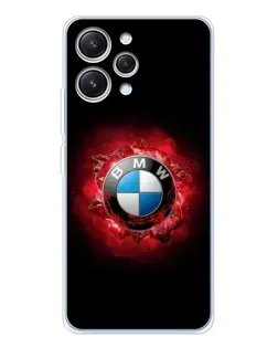 Чехол для Xiaomi Redmi 12 с картинкой «Логотип BMW — вспышка»