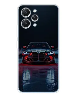 Чехол для Xiaomi Redmi 12 с картинкой «BMW на мокрой дороге»