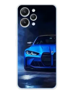 Чехол для Xiaomi Redmi 12 с картинкой «Голубая BMW M4»