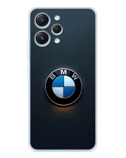 Чехол для Xiaomi Redmi 12 с картинкой «Логотип BMW — минимализм»