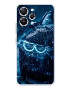 Чехол для Xiaomi Redmi 12 с картинкой «BMW под дождем»
