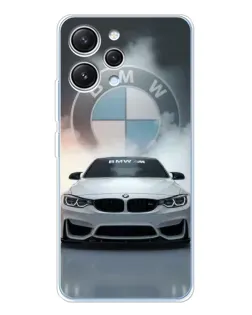 Чехол для Xiaomi Redmi 12 с картинкой «BMW в белом дыму»