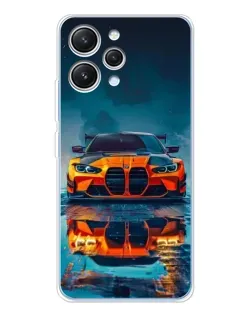 Чехол для Xiaomi Redmi 12 с картинкой «BMW — золотая эмблема»