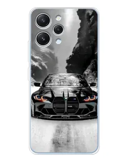 Чехол для Xiaomi Redmi 12 с картинкой «BMW — акварельный дрифт»