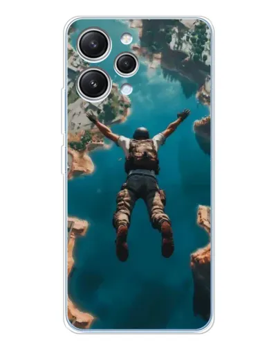 Чехол для Xiaomi Redmi 12 с картинкой «PUBG — свободное падение»