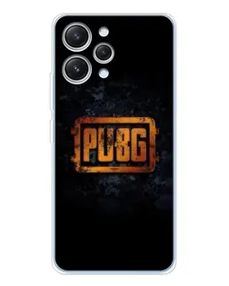 Чехол для Xiaomi Redmi 12 с картинкой «PUBG — золотой логотип»