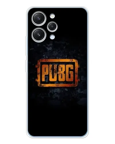 Чехол для Xiaomi Redmi 12 с картинкой «PUBG — золотой логотип»