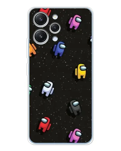 Чехол для Xiaomi Redmi 12 с картинкой «Космический паттерн Among Us»