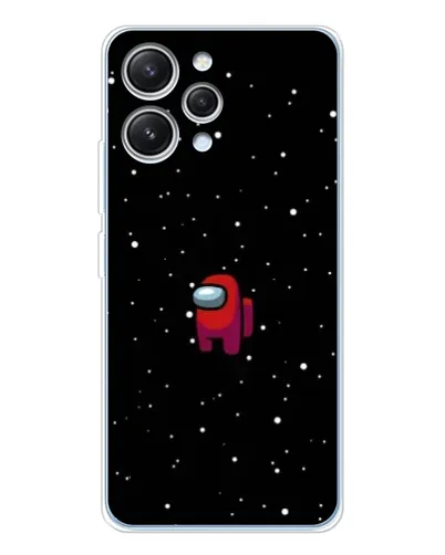 Чехол для Xiaomi Redmi 12 с картинкой «Красный Among Us»