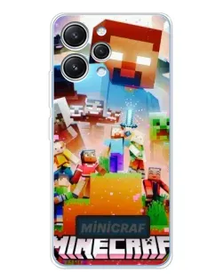 Чехол для Xiaomi Redmi 12 с картинкой «Minecraft герои игры» Чехол для Xiaomi Redmi 12 с картинкой «Minecraft герои игры»