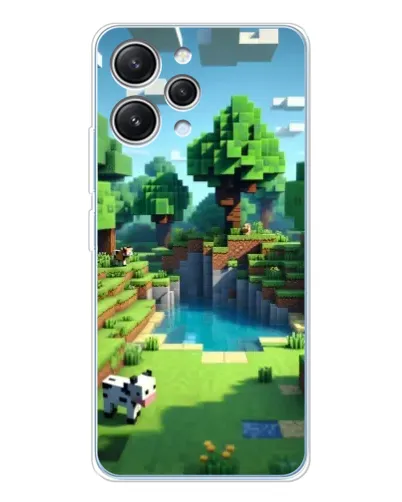 Чехол для Xiaomi Redmi 12 с картинкой «Minecraft летний день»