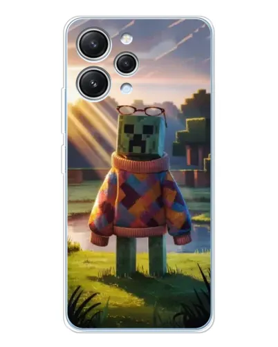 Чехол для Xiaomi Redmi 12 с картинкой «Крипер в свитере»
