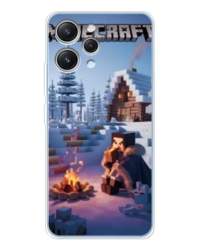 Чехол для Xiaomi Redmi 12 с картинкой «Зимний Minecraft»