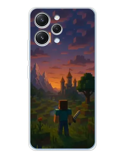 Чехол для Xiaomi Redmi 12 с картинкой «Стив у башни»