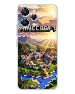 Чехол для Xiaomi Redmi 12 с картинкой «Minecraft панорама»
