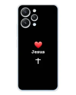 Чехол для Xiaomi Redmi 12 с картинкой «Сердце - Jesus»