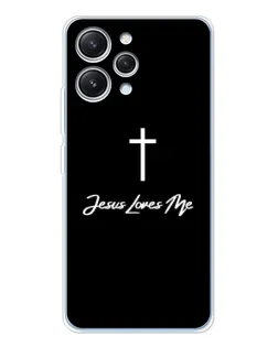 Чехол для Xiaomi Redmi 12 с картинкой «Иисус любит тебя»