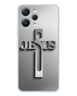 Чохол для Xiaomi Redmi 12 з картинкою «Металевий хрест Jesus» Чохол для Xiaomi Redmi 12 з картинкою «Металевий хрест Jesus»