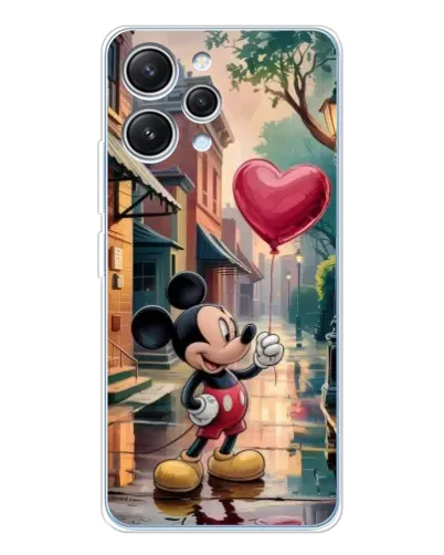 Чехол для Xiaomi Redmi 12 с картинкой «Микки и шарик-сердце»