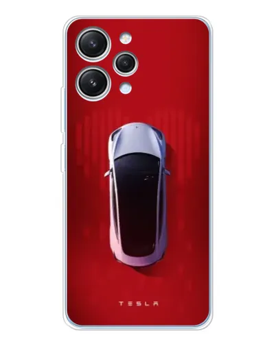 Чехол для Xiaomi Redmi 12 с картинкой «Tesla Top View»