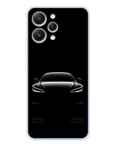 Чехол для Xiaomi Redmi 12 с картинкой «Силуэт Tesla Night»