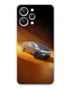 Чехол для Xiaomi Redmi 12 с картинкой «Cybertruck в пустыне»