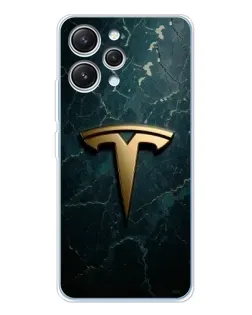 Чехол для Xiaomi Redmi 12 с картинкой «Мраморная Tesla Gold»