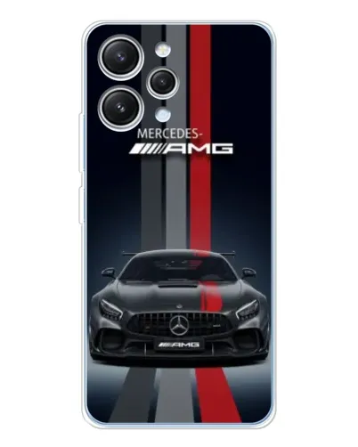 Чехол для Xiaomi Redmi 12 с картинкой «Mercedes — белый карбон»