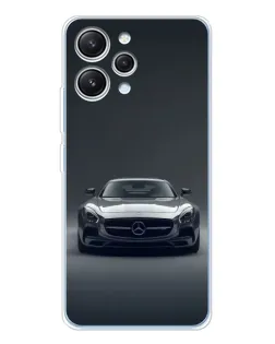 Чехол для Xiaomi Redmi 12 с картинкой «Mercedes на черном»