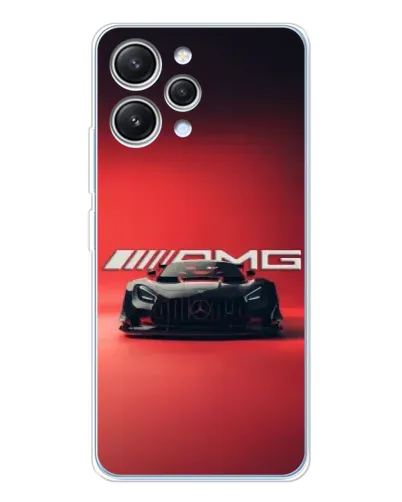 Чехол для Xiaomi Redmi 12 с картинкой «Mercedes AMG — красная линия»