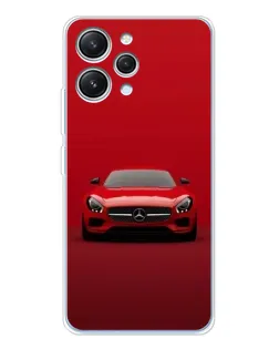 Чехол для Xiaomi Redmi 12 с картинкой «Красный Mercedes AMG»