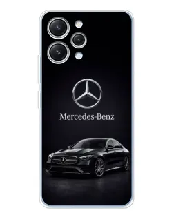 Чехол для Xiaomi Redmi 12 с картинкой «Mercedes — решетка радиатора»