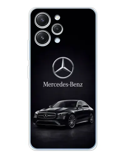 Чехол для Xiaomi Redmi 12 с картинкой «Mercedes — решетка радиатора»