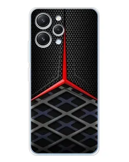 Чехол для Xiaomi Redmi 12 с картинкой «Mercedes Carbon Grid»