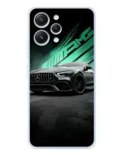 Чехол для Xiaomi Redmi 12 с картинкой «Темный Mercedes AMG»