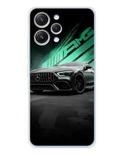Чехол для Xiaomi Redmi 12 с картинкой «Темный Mercedes AMG»