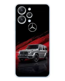 Чехол для Xiaomi Redmi 12 с картинкой «Mercedes G-Class красный»