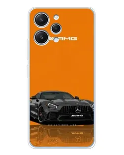 Чехол для Xiaomi Redmi 12 с картинкой «Оранжевый Mercedes AMG»