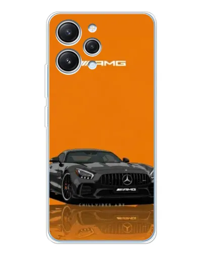 Чехол для Xiaomi Redmi 12 с картинкой «Оранжевый Mercedes AMG»