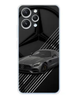 Чехол для Xiaomi Redmi 12 с картинкой «Mercedes AMG — графика»