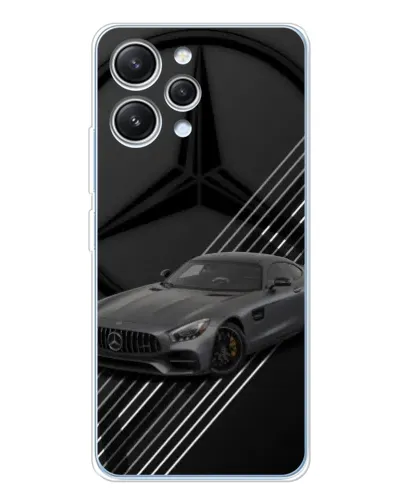 Чехол для Xiaomi Redmi 12 с картинкой «Mercedes AMG — графика»