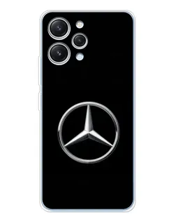 Чехол для Xiaomi Redmi 12 с картинкой «Mercedes классический лого»